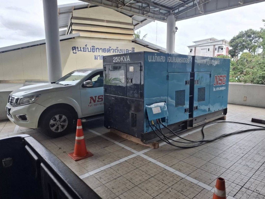 เครื่องปั่นไฟให้เช่าติดตั้งที่สำนักงาน Toyota Pearl ภูเก็ต