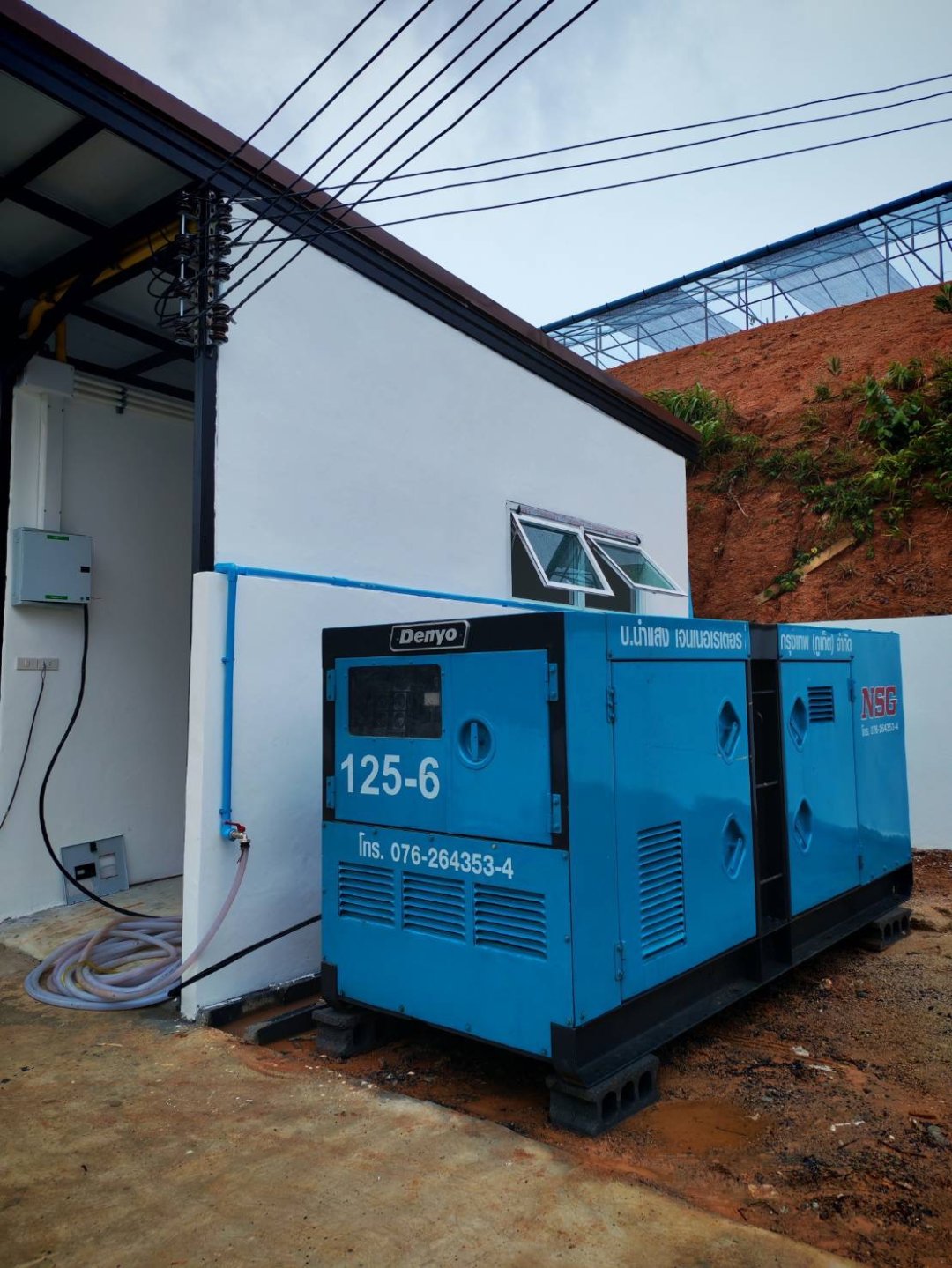 เช่าเครื่องปั่นไฟ Denyo 125 kVA เก็บเสียง สวนบางแป ภูเก็ต